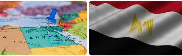 Egypt Flag and Map