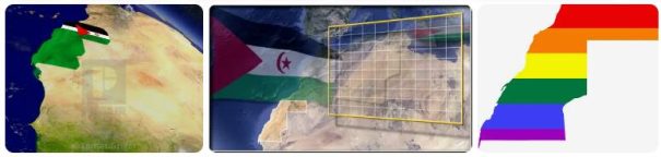 Western Sahara Flag and Map